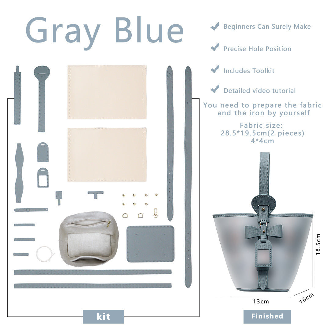 Fingerart Leather DIY Hand-Sewn Bag Kit – Bownot Accent Leather & Fabric Bag