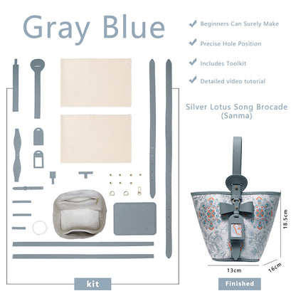 Fingerart Leather DIY Hand-Sewn Bag Kit – Bownot Accent Leather & Fabric Bag