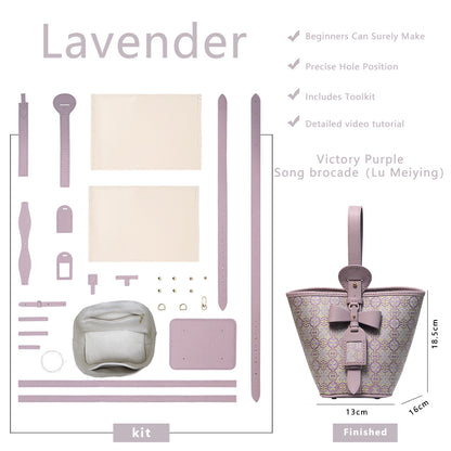 Fingerart Leather DIY Hand-Sewn Bag Kit – Bownot Accent Leather & Fabric Bag