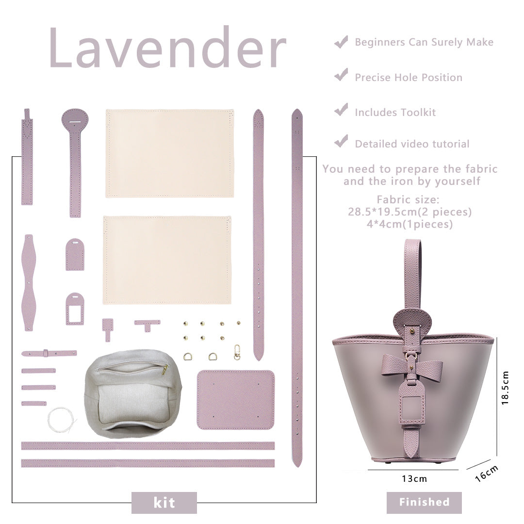 Fingerart Leather DIY Hand-Sewn Bag Kit – Bownot Accent Leather & Fabric Bag