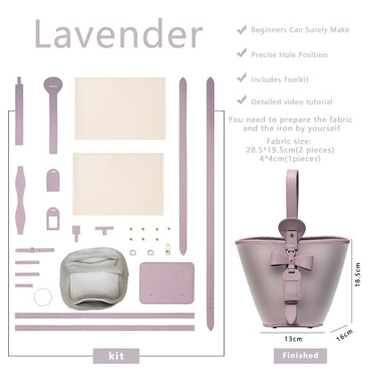 Fingerart Leather DIY Hand-Sewn Bag Kit – Bownot Accent Leather & Fabric Bag