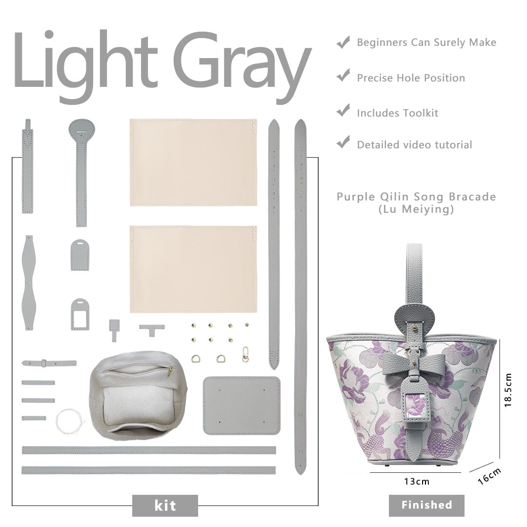 Fingerart Leather DIY Hand-Sewn Bag Kit – Bownot Accent Leather & Fabric Bag