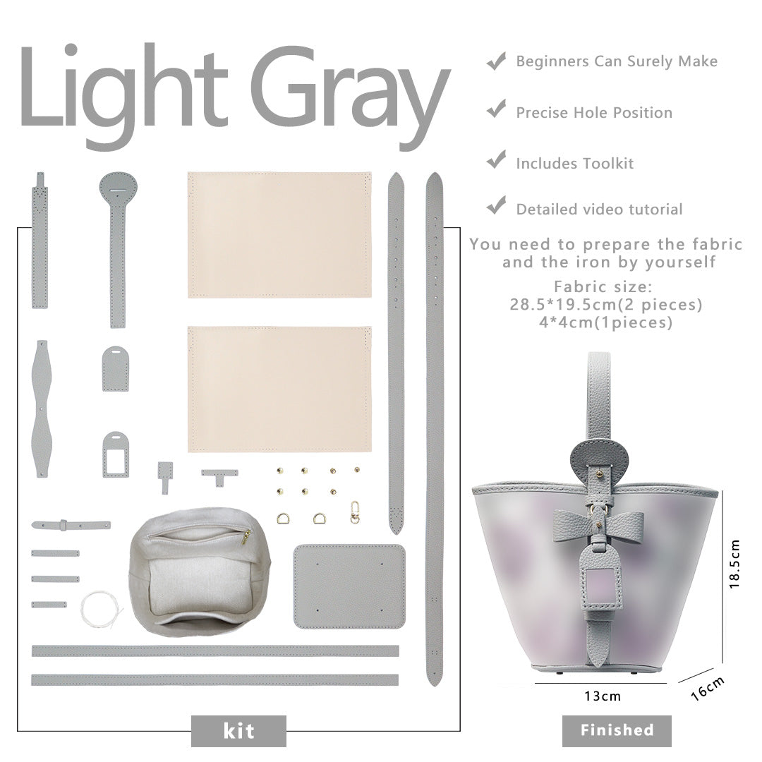 Fingerart Leather DIY Hand-Sewn Bag Kit – Bownot Accent Leather & Fabric Bag