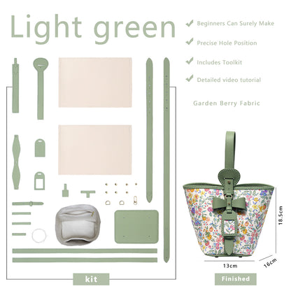 Fingerart Leather DIY Hand-Sewn Bag Kit – Bownot Accent Leather & Fabric Bag