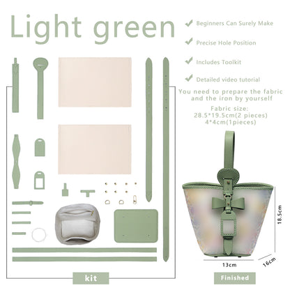 Fingerart Leather DIY Hand-Sewn Bag Kit – Bownot Accent Leather & Fabric Bag