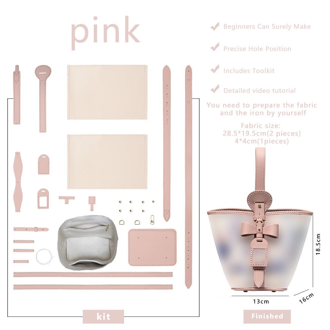 Fingerart Leather DIY Hand-Sewn Bag Kit – Bownot Accent Leather & Fabric Bag