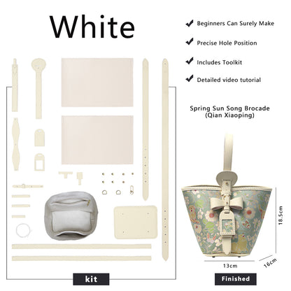 Fingerart Leather DIY Hand-Sewn Bag Kit – Bownot Accent Leather & Fabric Bag