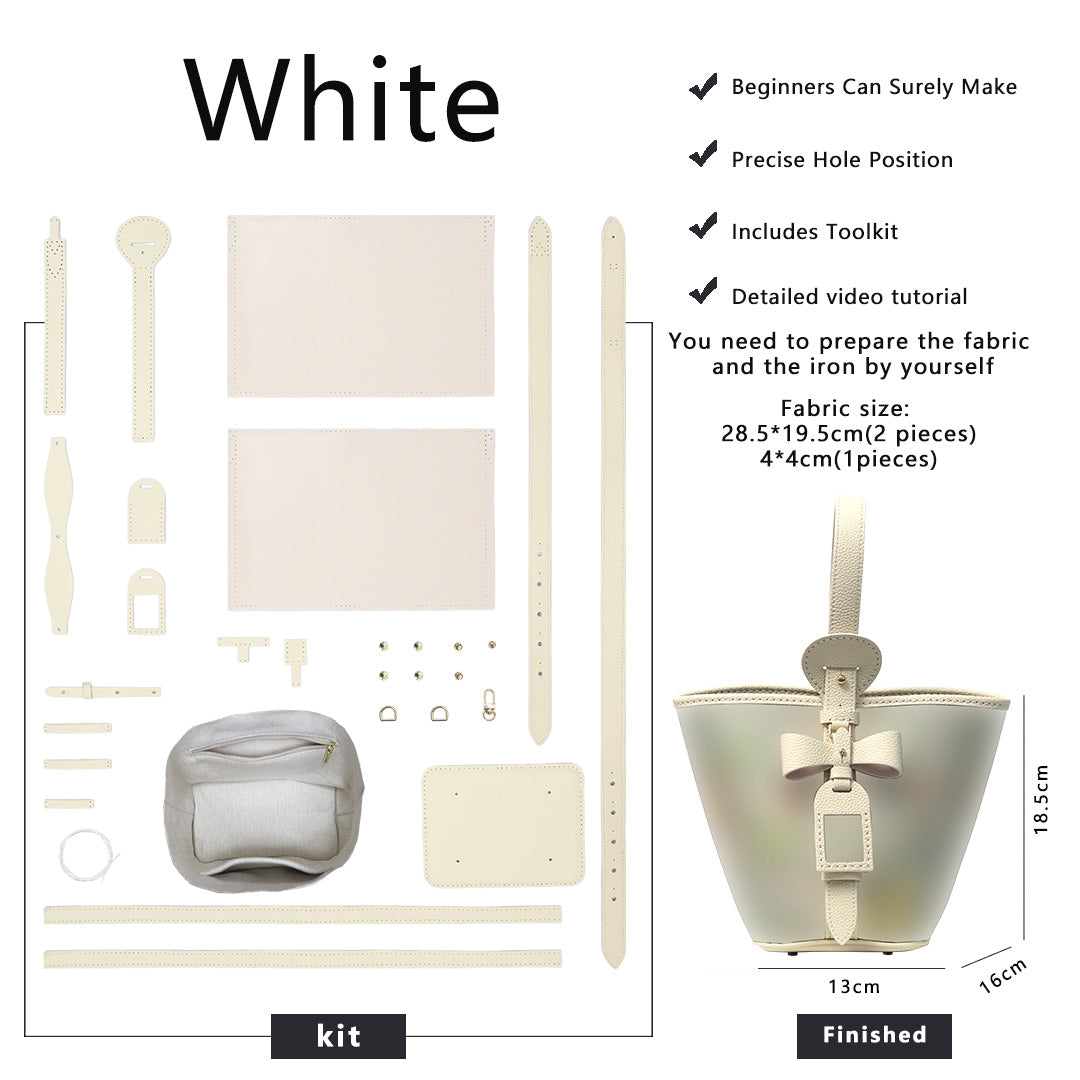 Fingerart Leather DIY Hand-Sewn Bag Kit – Bownot Accent Leather & Fabric Bag