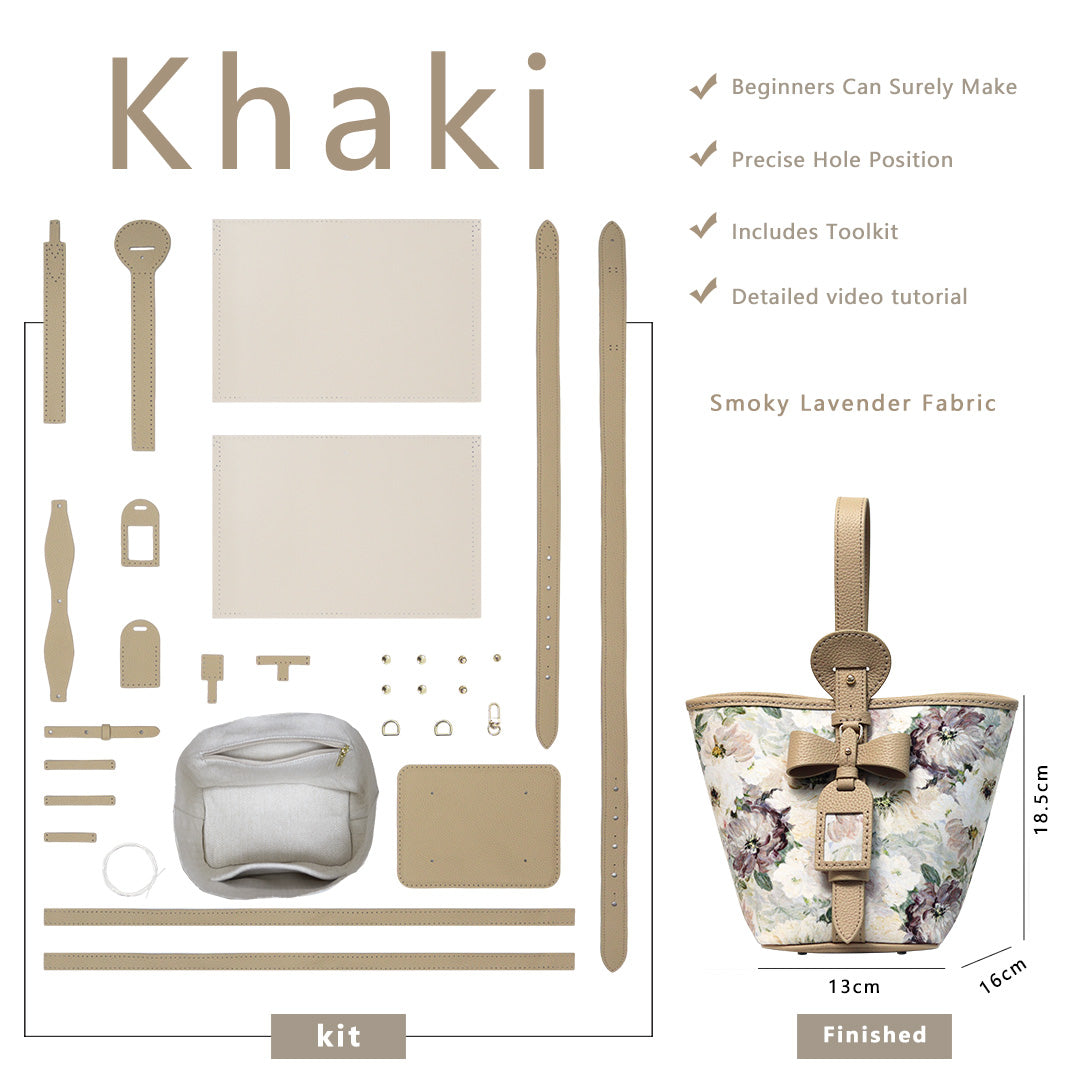 Fingerart Leather DIY Hand-Sewn Bag Kit – Bownot Accent Leather & Fabric Bag