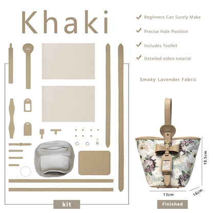 Fingerart Leather DIY Hand-Sewn Bag Kit – Bownot Accent Leather & Fabric Bag