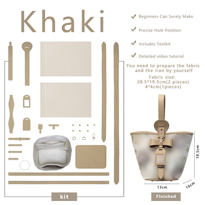 Fingerart Leather DIY Hand-Sewn Bag Kit – Bownot Accent Leather & Fabric Bag