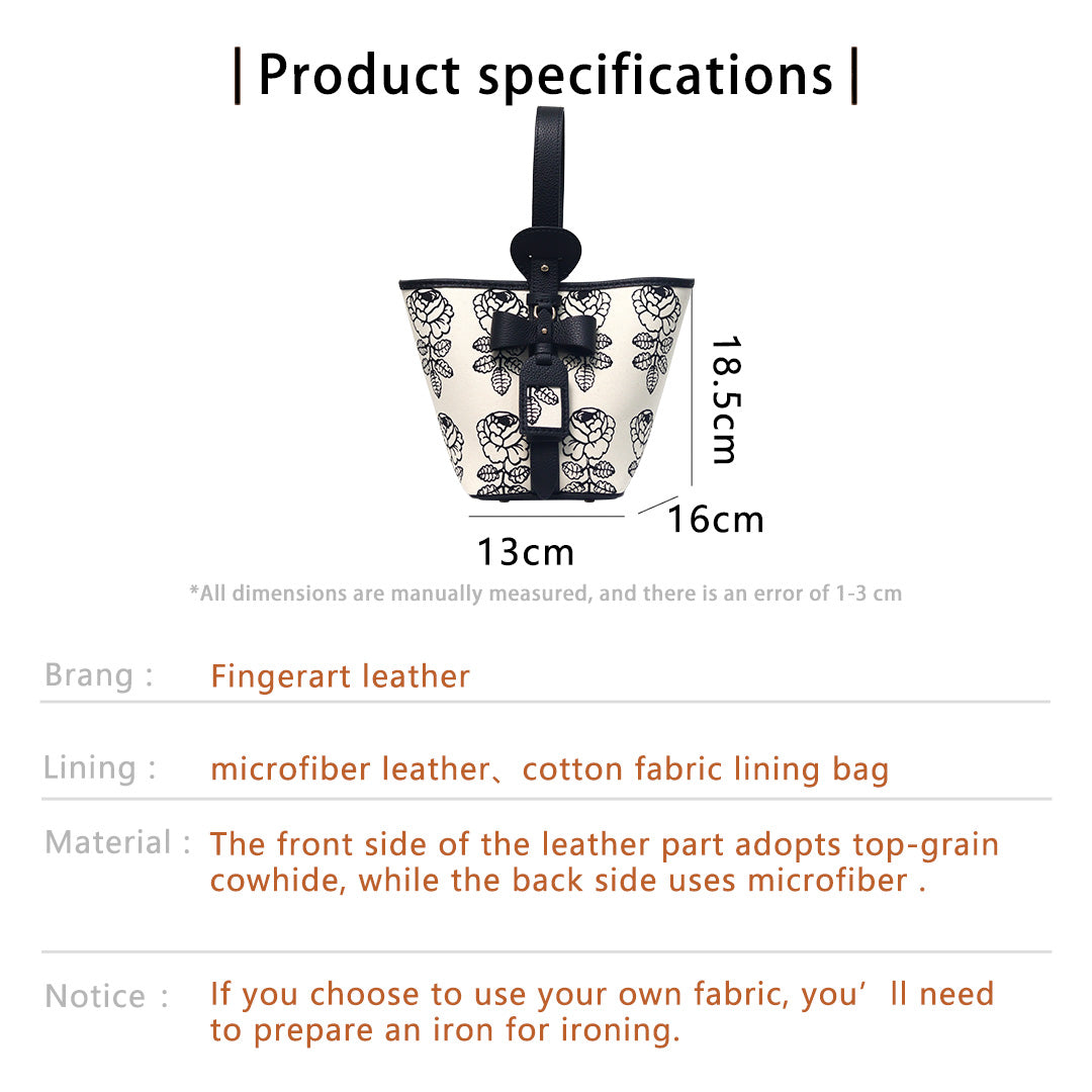 Fingerart Leather DIY Hand-Sewn Bag Kit – Bownot Accent Leather & Fabric Bag