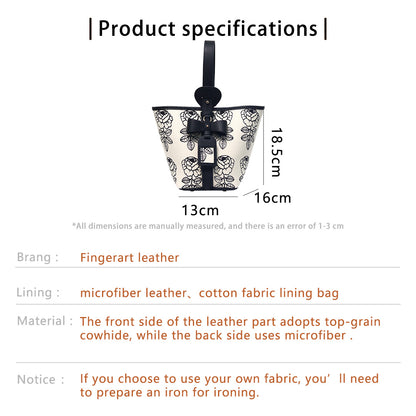 Fingerart Leather DIY Hand-Sewn Bag Kit – Bownot Accent Leather & Fabric Bag