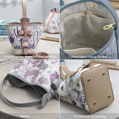 Fingerart Leather DIY Hand-Sewn Bag Kit – Bownot Accent Leather & Fabric Bag