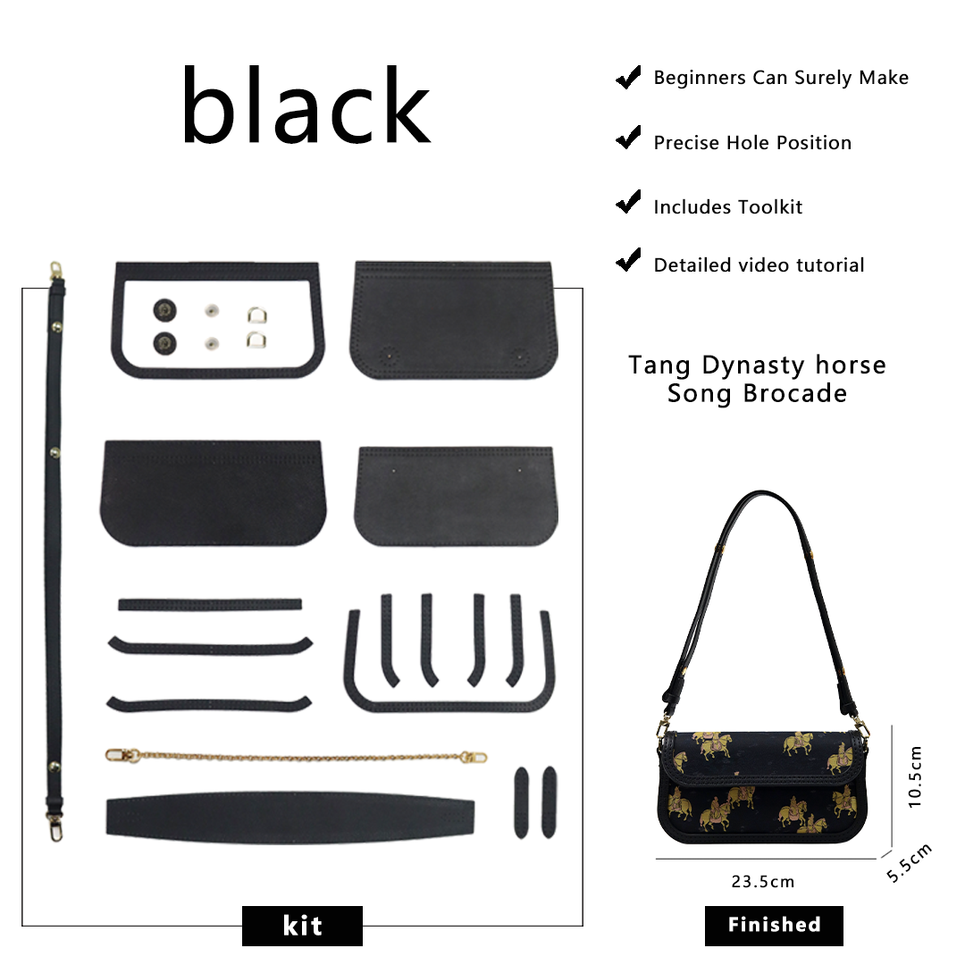 FingerArt Leather Single ShoulderCrossbody Brick-shaped Bag DlY Kit