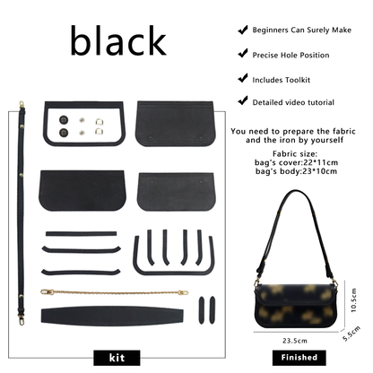 FingerArt Leather Single ShoulderCrossbody Brick-shaped Bag DlY Kit