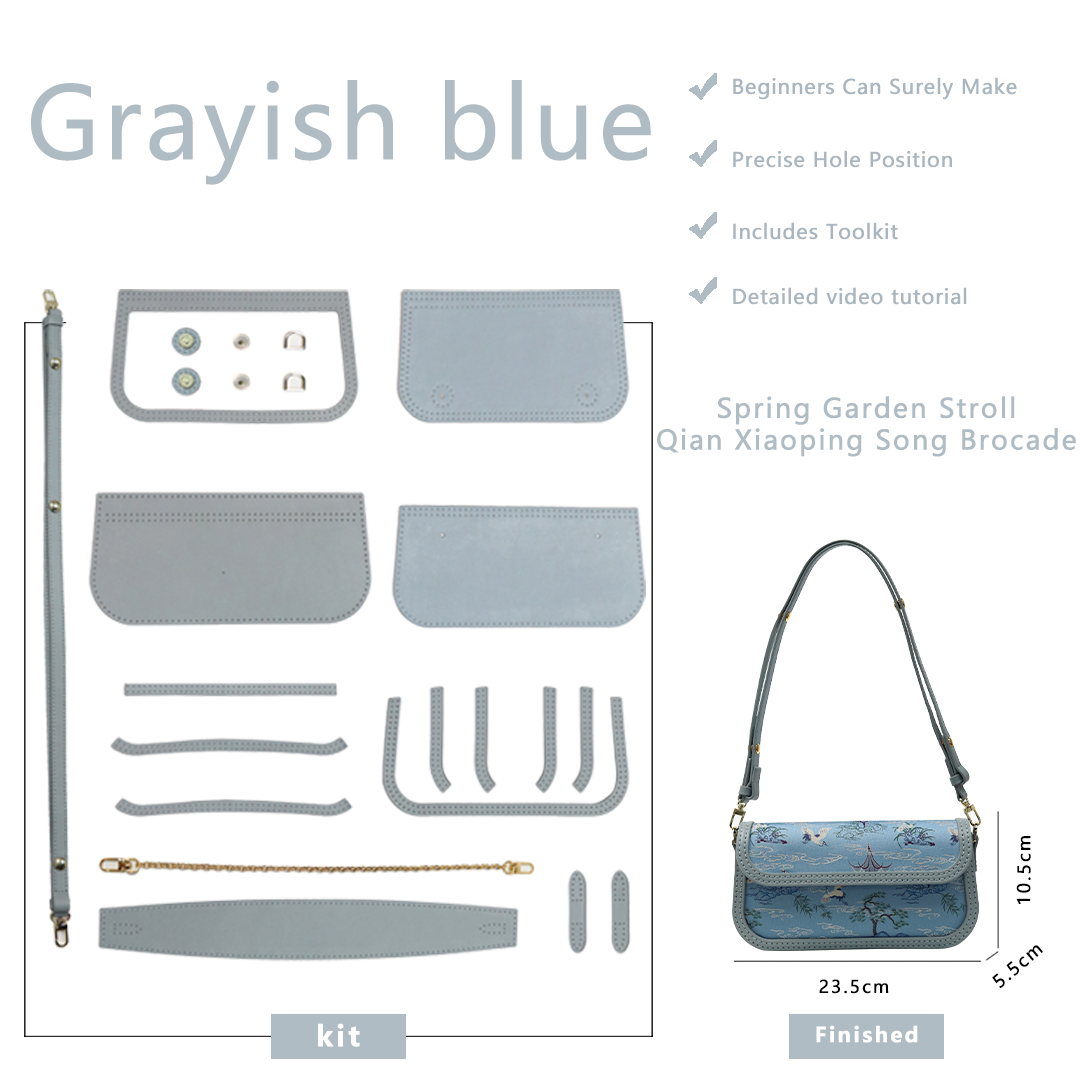 FingerArt Leather Single ShoulderCrossbody Brick-shaped Bag DlY Kit