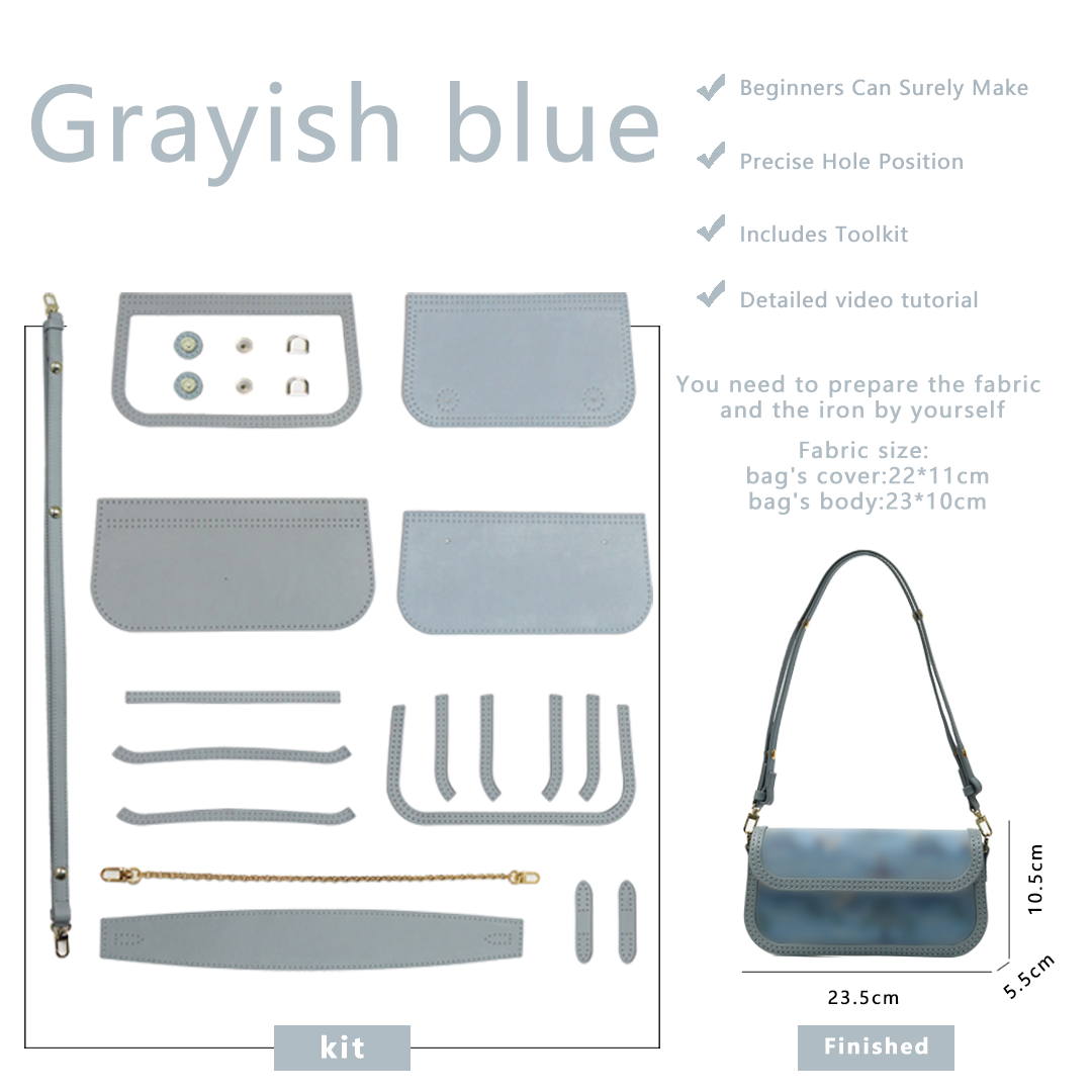 FingerArt Leather Single ShoulderCrossbody Brick-shaped Bag DlY Kit