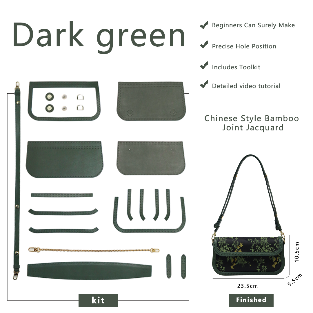 FingerArt Leather Single ShoulderCrossbody Brick-shaped Bag DlY Kit