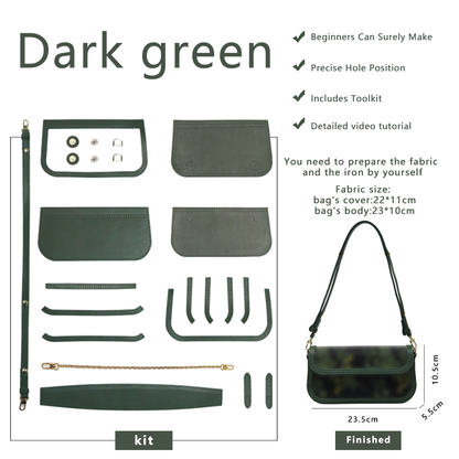 FingerArt Leather Single ShoulderCrossbody Brick-shaped Bag DlY Kit