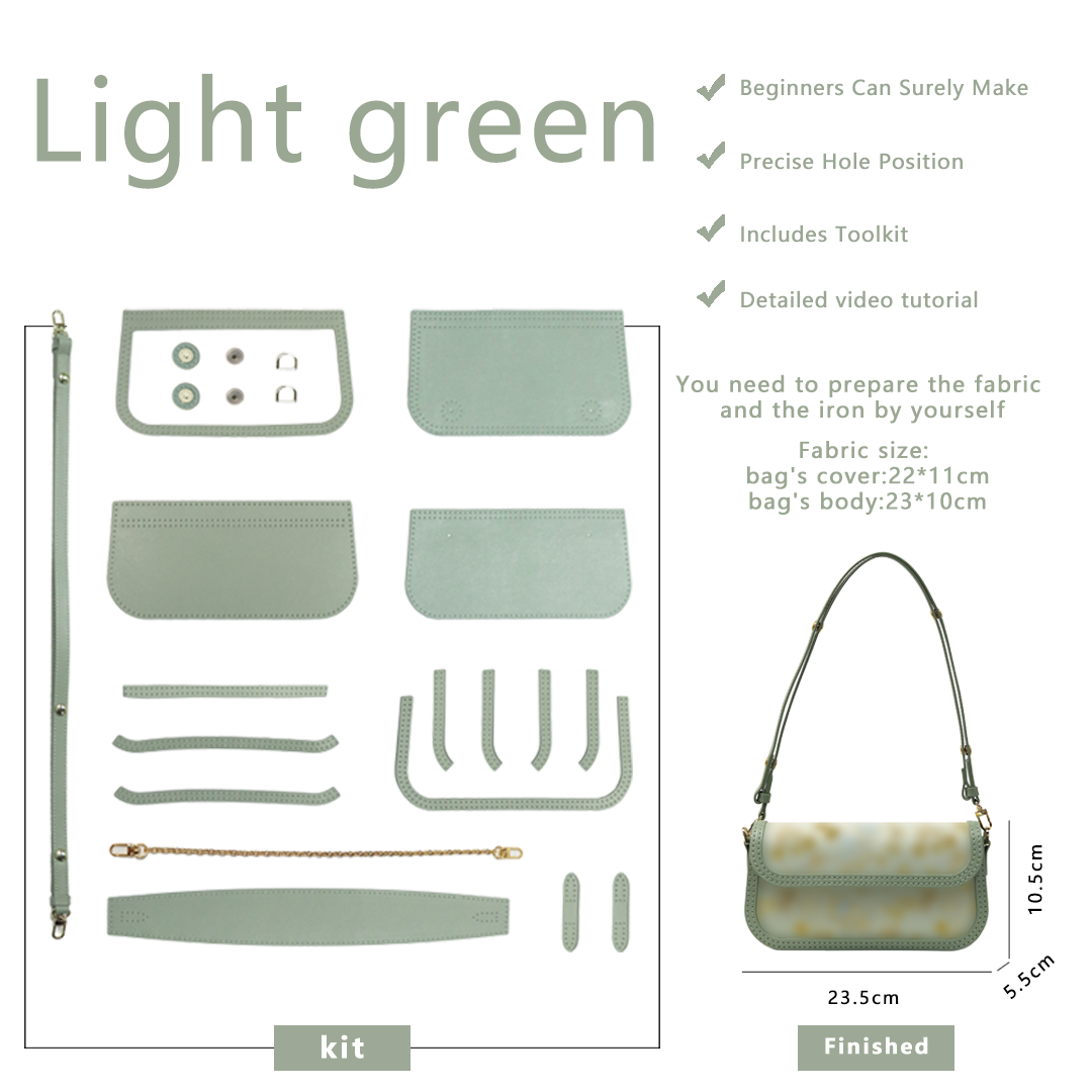 FingerArt Leather Single ShoulderCrossbody Brick-shaped Bag DlY Kit