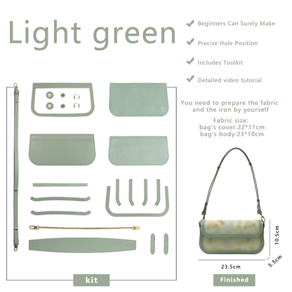 FingerArt Leather Single ShoulderCrossbody Brick-shaped Bag DlY Kit