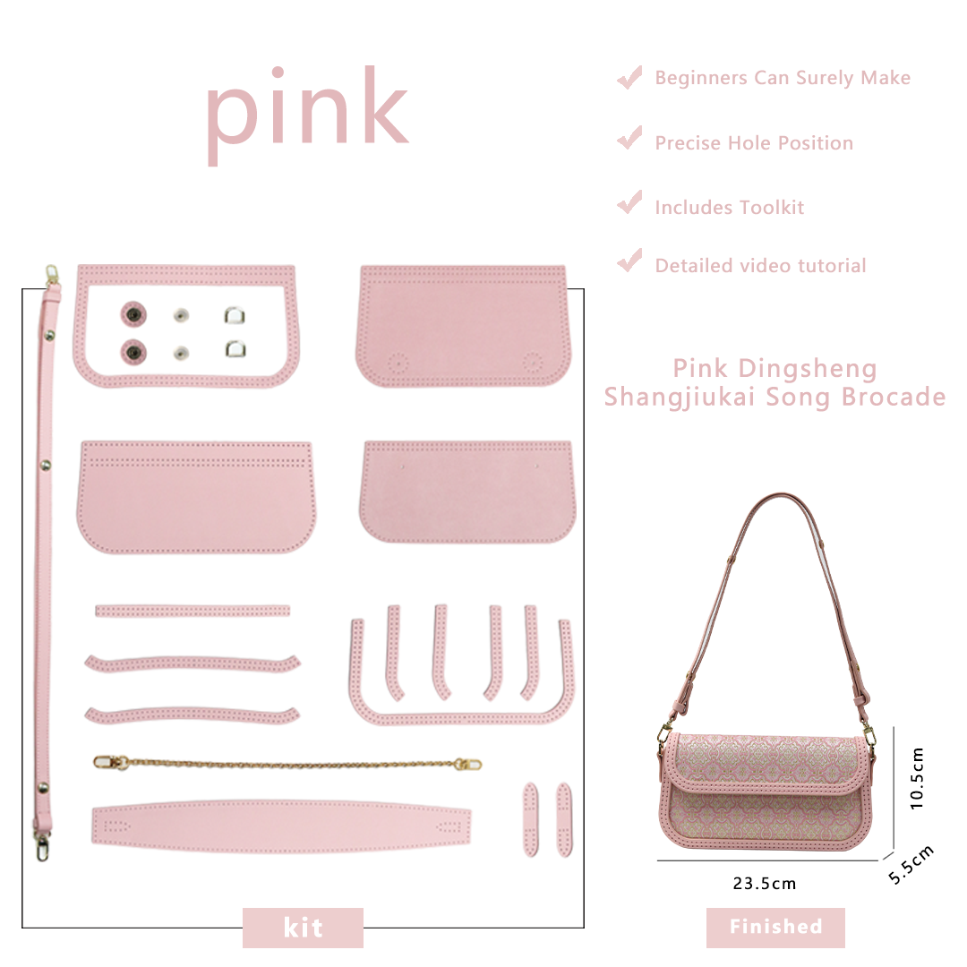 FingerArt Leather Single ShoulderCrossbody Brick-shaped Bag DlY Kit