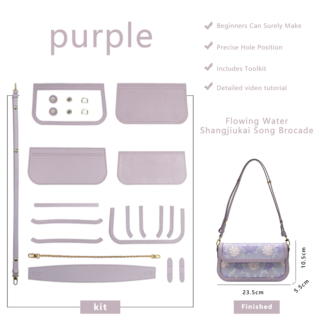 FingerArt Leather Single ShoulderCrossbody Brick-shaped Bag DlY Kit