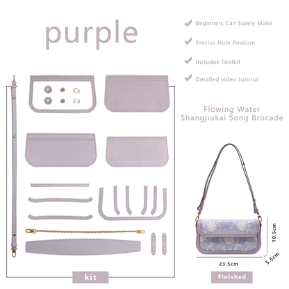 FingerArt Leather Single ShoulderCrossbody Brick-shaped Bag DlY Kit