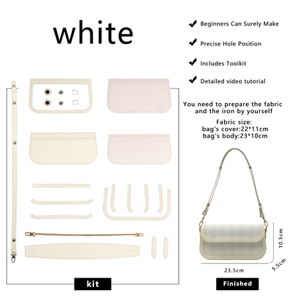 FingerArt Leather Single ShoulderCrossbody Brick-shaped Bag DlY Kit