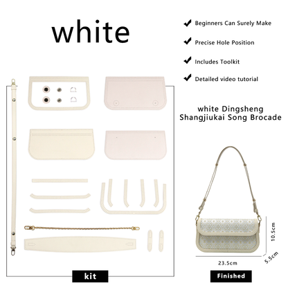 FingerArt Leather Single ShoulderCrossbody Brick-shaped Bag DlY Kit