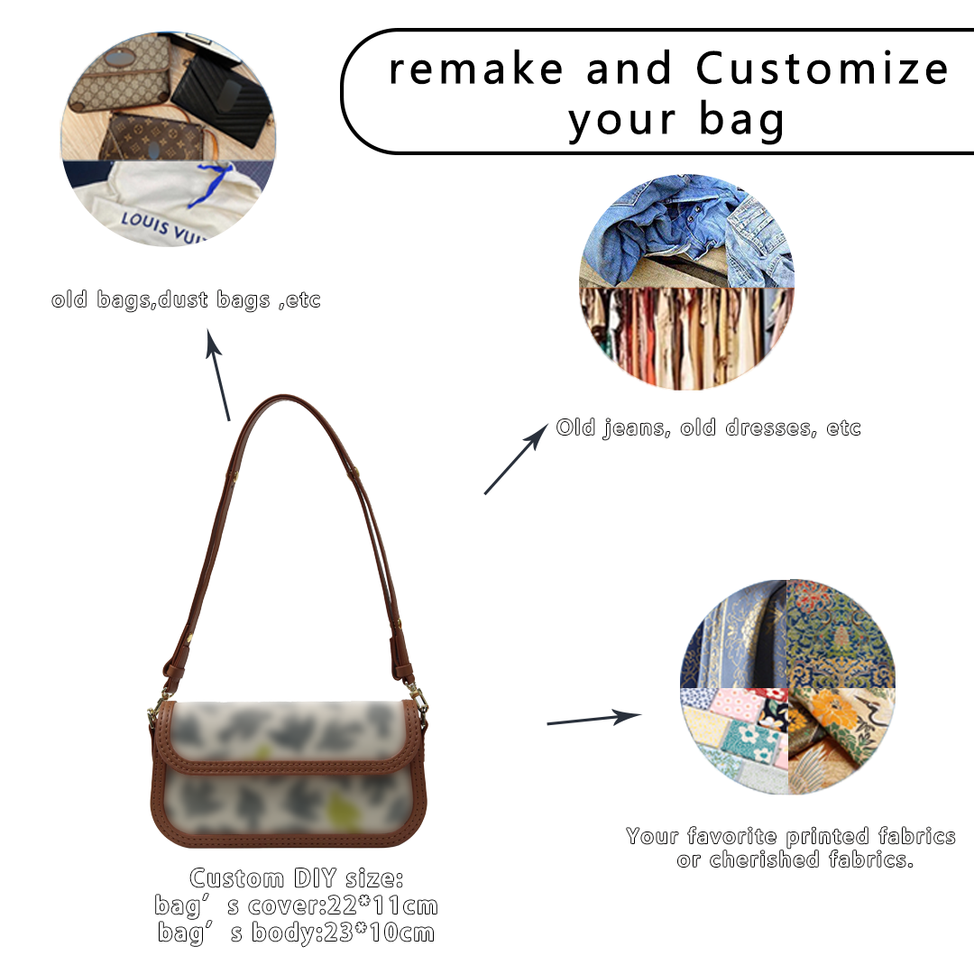 FingerArt Leather Single ShoulderCrossbody Brick-shaped Bag DlY Kit