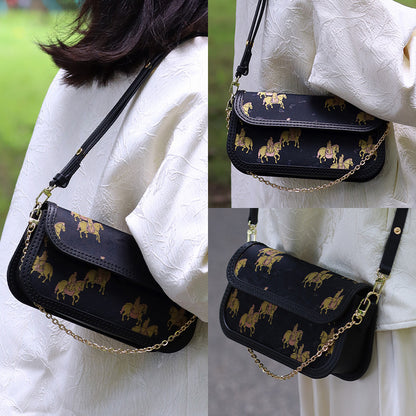 FingerArt Leather Single ShoulderCrossbody Brick-shaped Bag DlY Kit