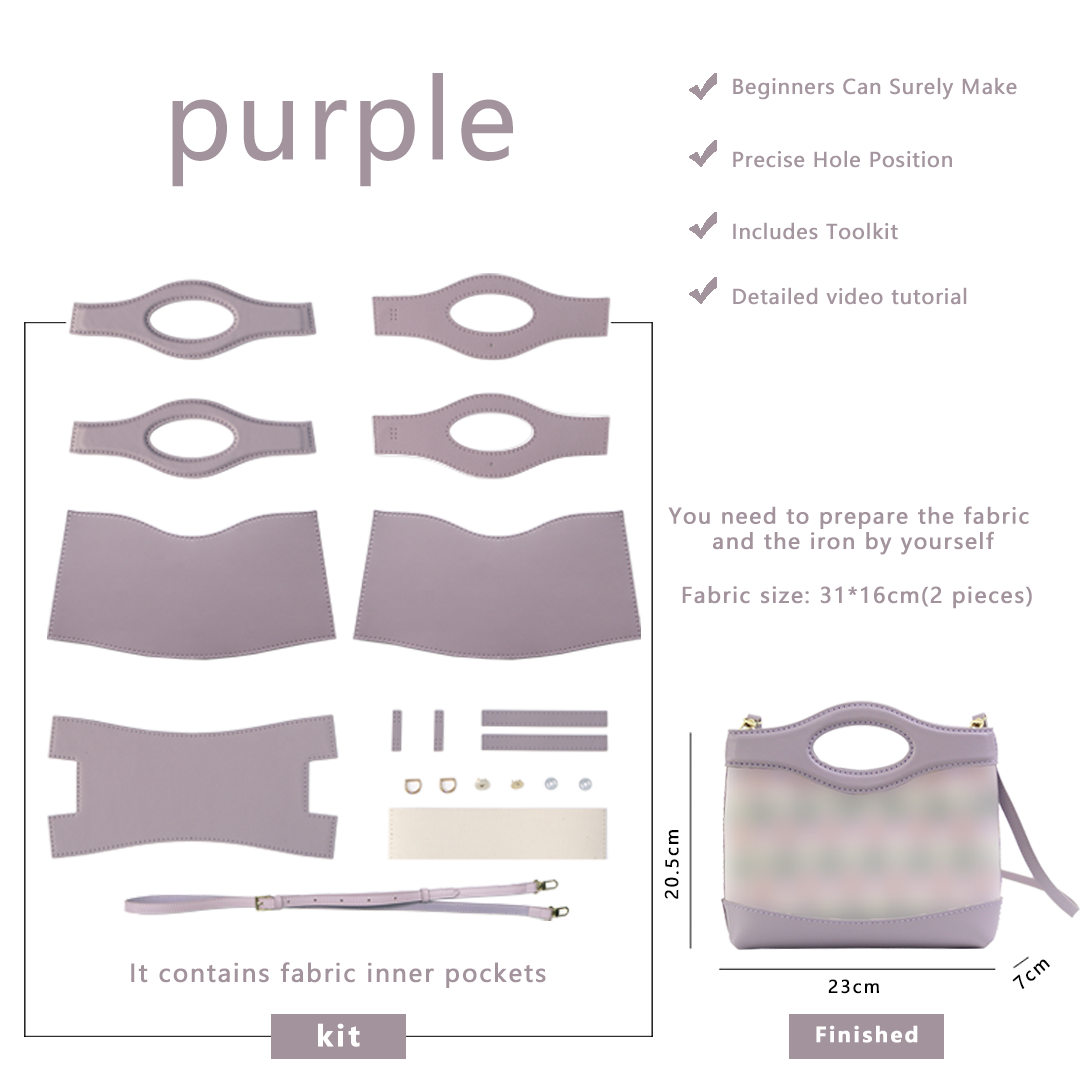 FingerArt Leather Crossbody and Handheld Cookie Bag DIY Kit