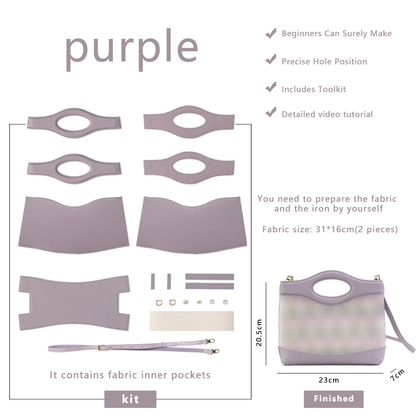 FingerArt Leather Crossbody and Handheld Cookie Bag DIY Kit