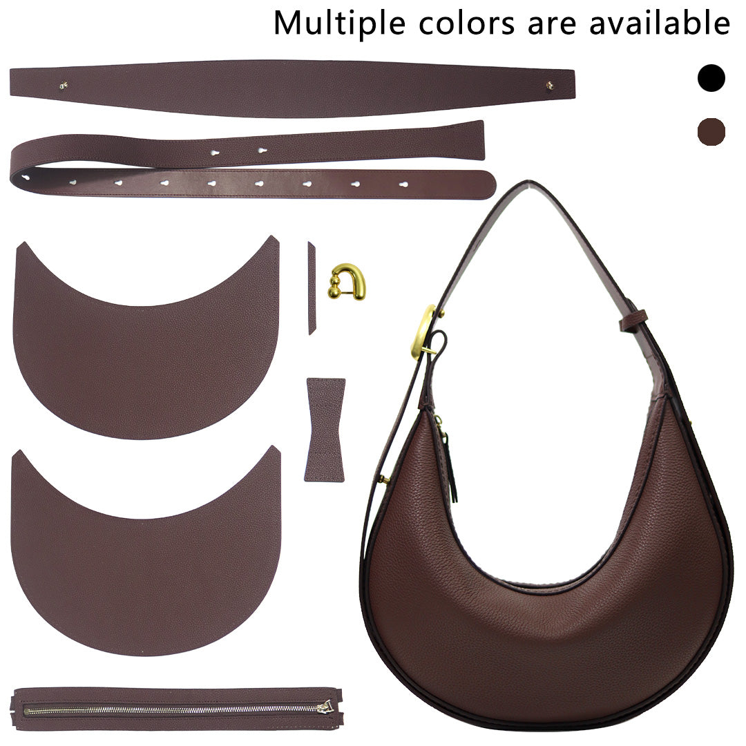 Fingerart Leather Top Grain leather Crescent Bag DIY Kit