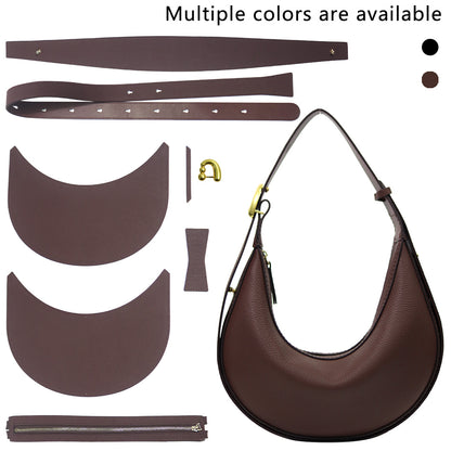 Fingerart Leather Top Grain leather Crescent Bag DIY Kit