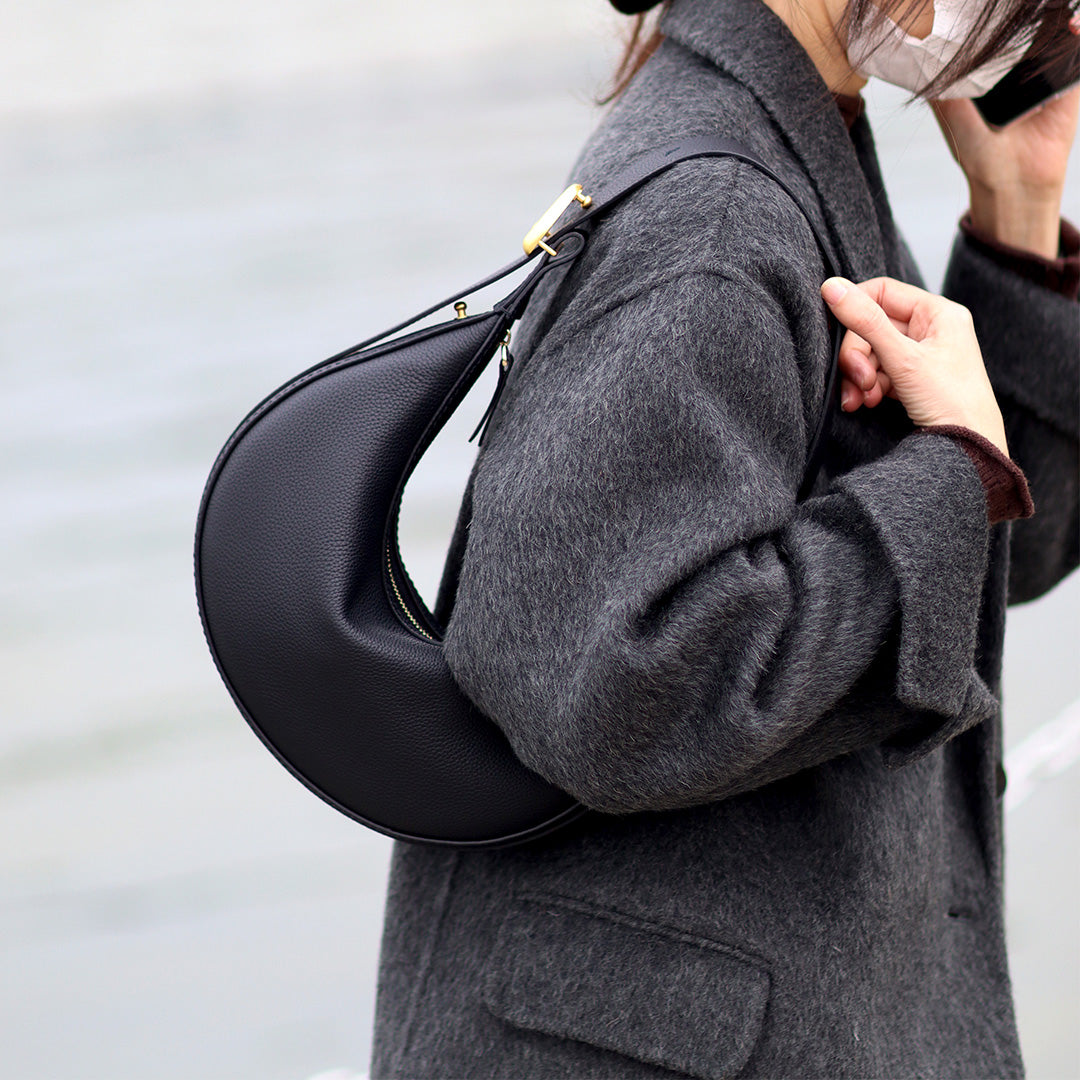 Fingerart Leather Top Grain leather Crescent Bag DIY Kit