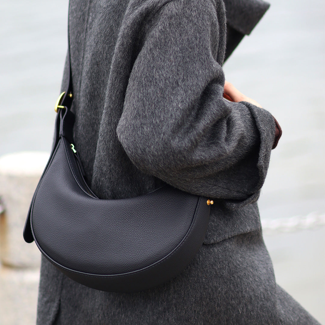 Fingerart Leather Top Grain leather Crescent Bag DIY Kit