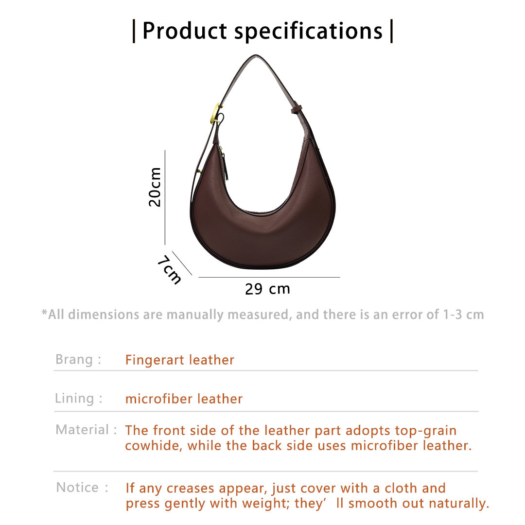 Fingerart Leather Top Grain leather Crescent Bag DIY Kit