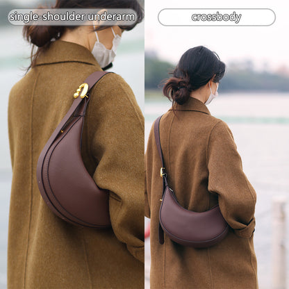 Fingerart Leather Top Grain leather Crescent Bag DIY Kit