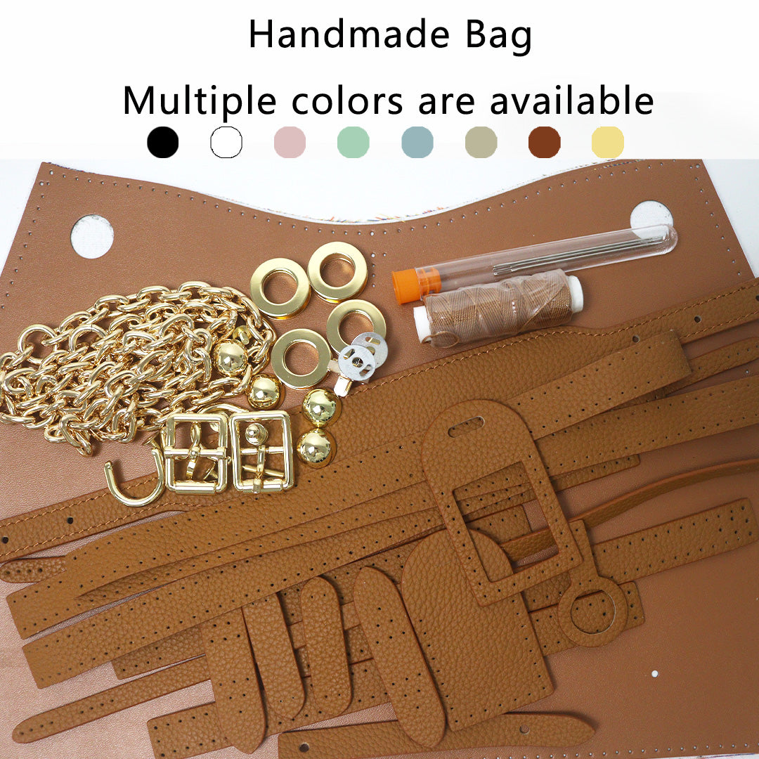 FingerArt Leather Dragon Tassel BB Bag DlY Kit, Leather and FabricCombination