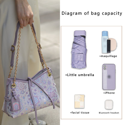 FingerArt Leather Dragon Tassel BB Bag DlY Kit, Leather and FabricCombination