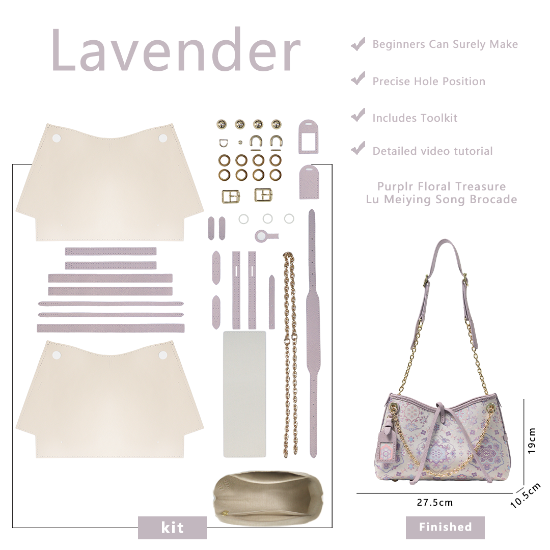 FingerArt Leather Dragon Tassel BB Bag DlY Kit, Leather and FabricCombination