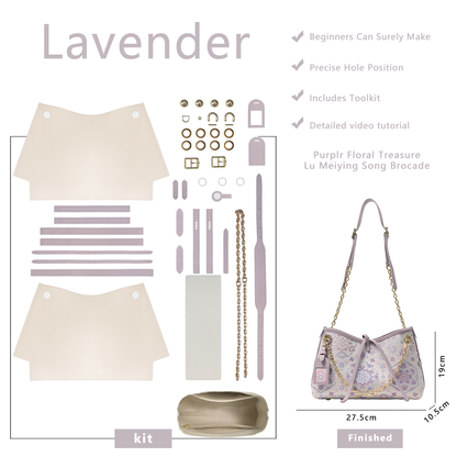 FingerArt Leather Dragon Tassel BB Bag DlY Kit, Leather and FabricCombination