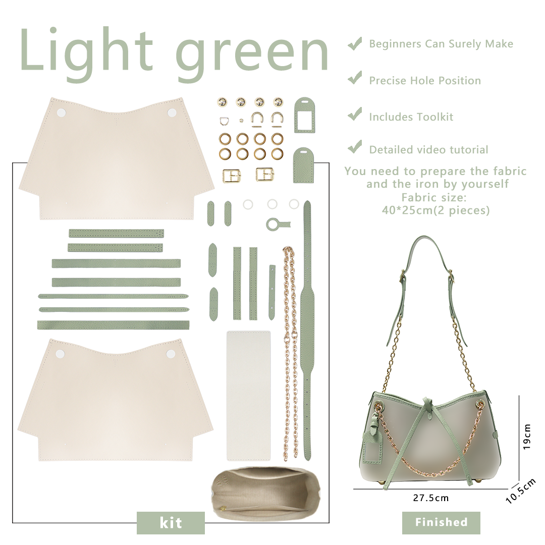 FingerArt Leather Dragon Tassel BB Bag DlY Kit, Leather and FabricCombination