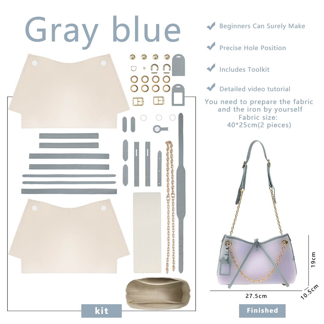 FingerArt Leather Dragon Tassel BB Bag DlY Kit, Leather and FabricCombination