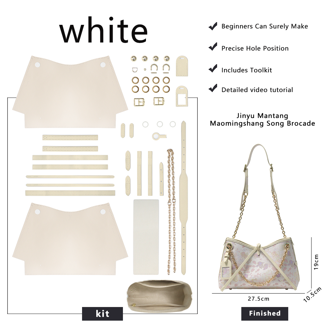 FingerArt Leather Dragon Tassel BB Bag DlY Kit, Leather and FabricCombination