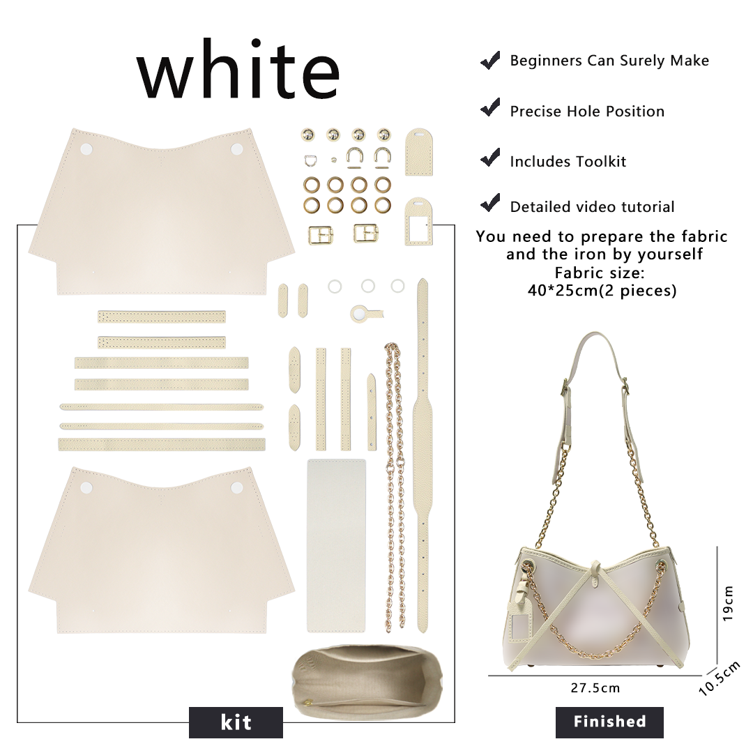 FingerArt Leather Dragon Tassel BB Bag DlY Kit, Leather and FabricCombination