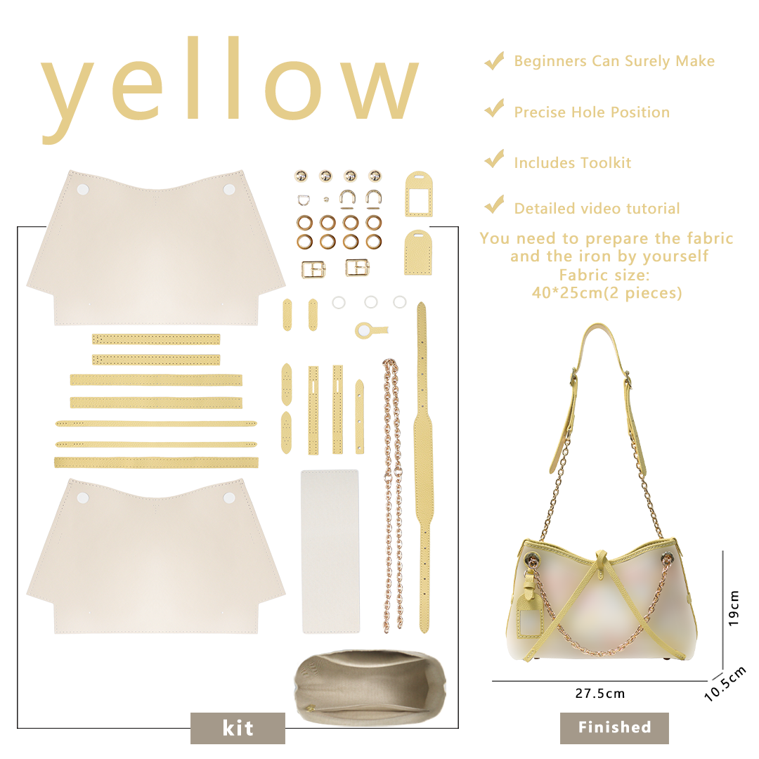 FingerArt Leather Dragon Tassel BB Bag DlY Kit, Leather and FabricCombination